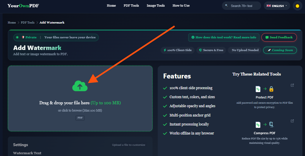 1 Drag or Upload file
